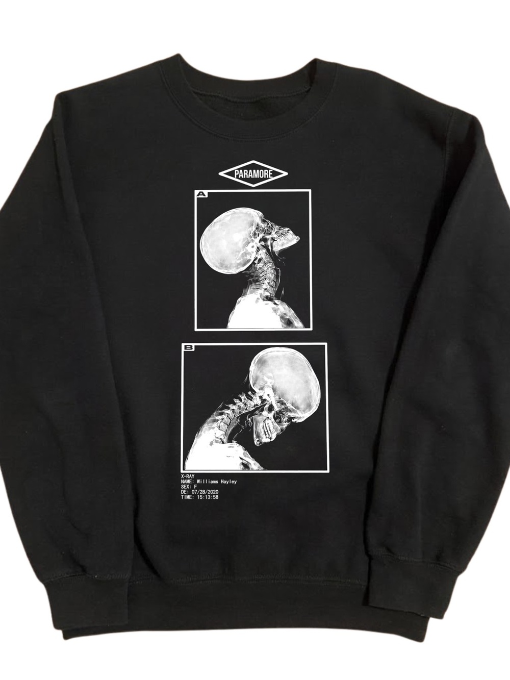 Black Graphic Crewneck Sweatshirt, Gift For Her, For Him